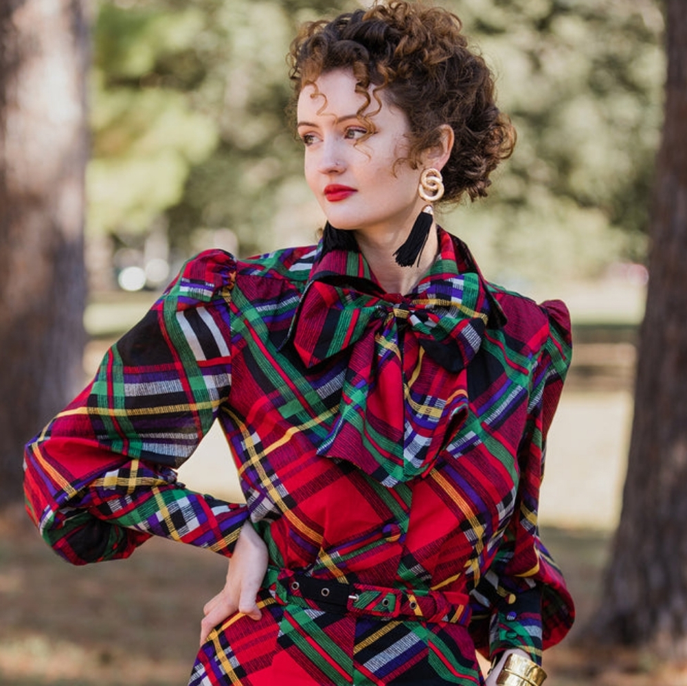 Trashy Diva Victoria Mad Plaid Blouse